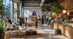 Experiential shopping store in Los Angeles with interactive retail displays